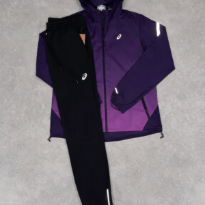 Asics - Paarse vest + Zwarte broek