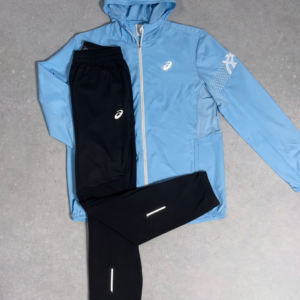 Asics - Blauwe vest + Zwarte broek