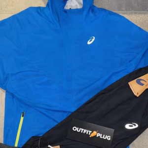 Asics - Blauwe vest + Zwarte broek
